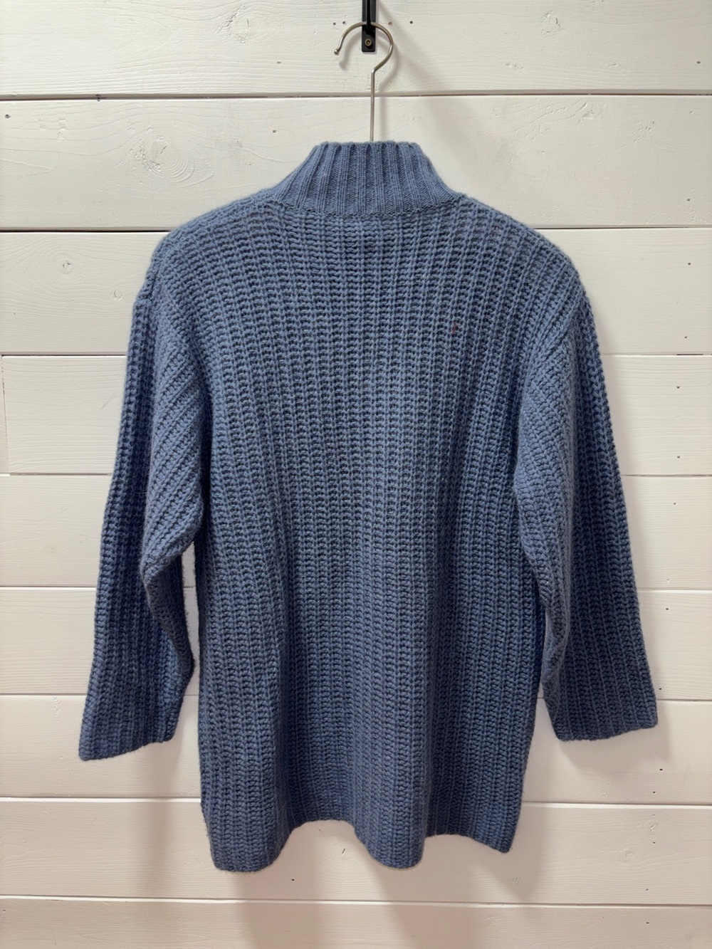 Jacob vintage Chunky Knit Turtleneck Sweater – Blue Grey – Size S - Picture 8 of 10